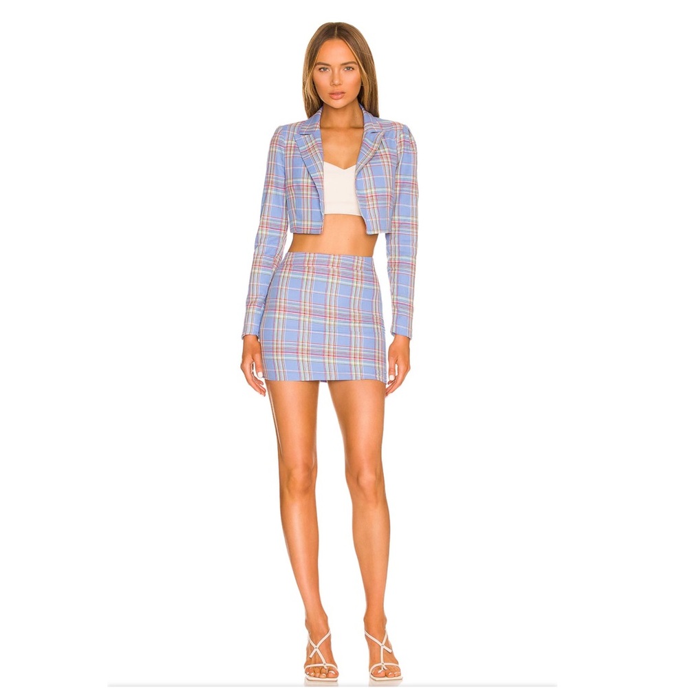 REVOLVE superdown Dione Blazer Skirt Set in Blue Size S